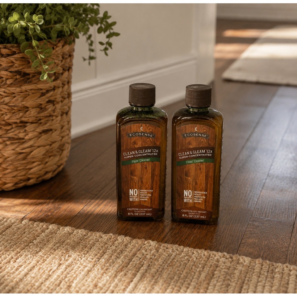 EcoSense Clean & Gleam 12x Super-Concentrated Floor Cleaner 8oz Melaleuca 2pk
